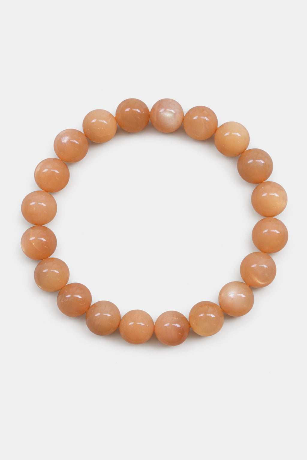 Peach Moonstone Bracelet – Natural Crystal (9mm)