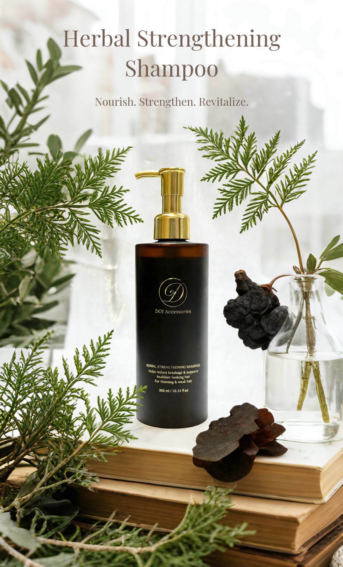 Herbal Anti Hair Loss Shampoo for Thinning Hair & Oily Scalp - 300ml