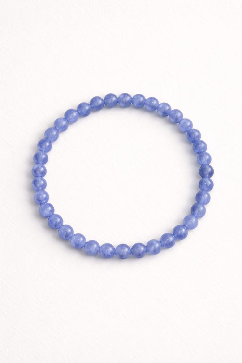 Tanzanite Bracelet – Natural Violet-Blue Gemstone (6mm)