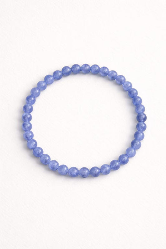 Tanzanite Bracelet – Natural Violet-Blue Gemstone (6mm)