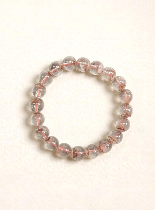 Red Phantom Quartz Bracelet – Natural Crystal (6mm / 10mm)