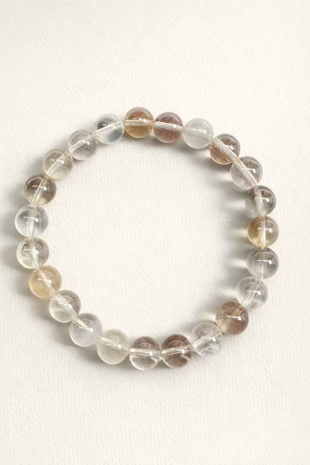 Colorful Rutilated Quartz Bracelet – Natural Crystal (7mm)