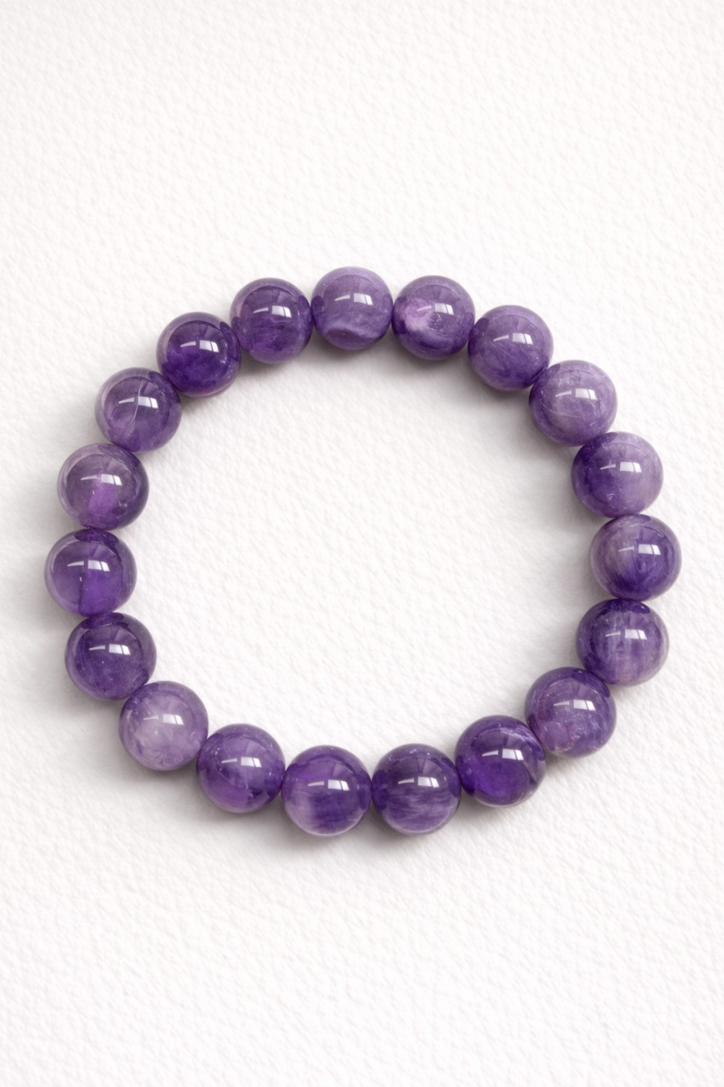 Purple Quartz Bracelet – Natural Lavender Crystal (8mm / 10mm / 11mm)