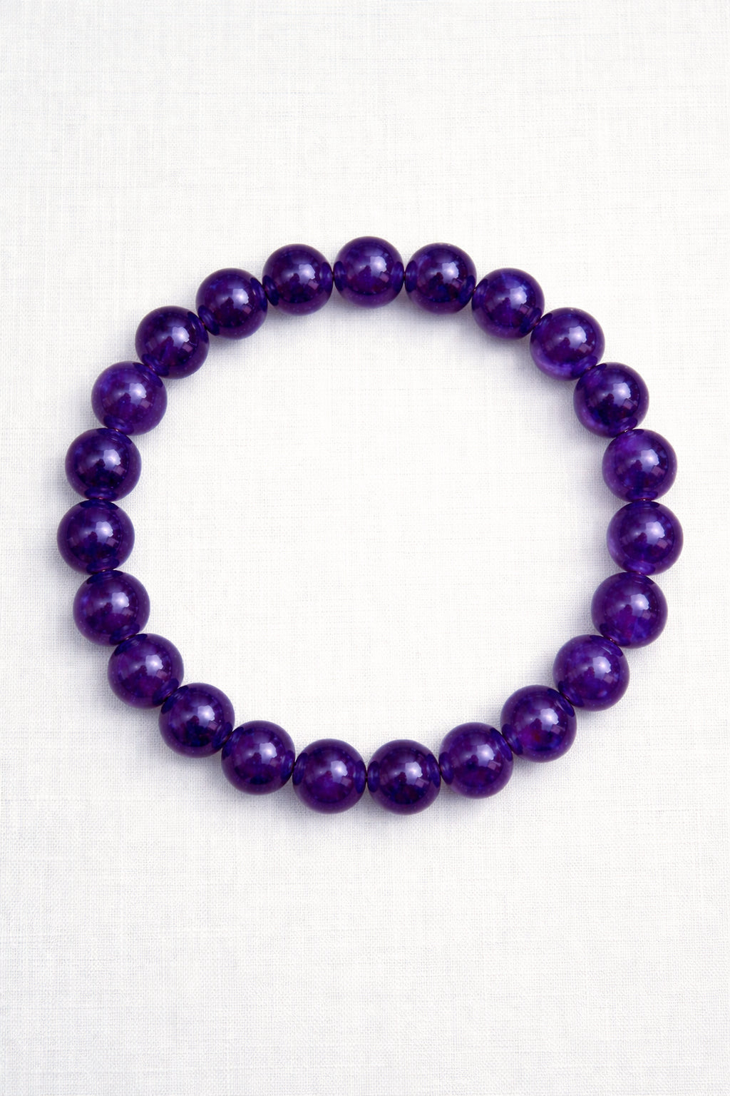 Uruguay Amethyst Bracelet – Natural Deep Purple (9mm)