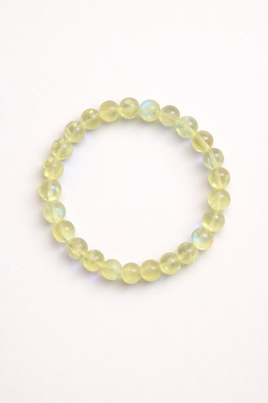 Yellow Moonstone Bracelet – Natural Crystal (7mm)