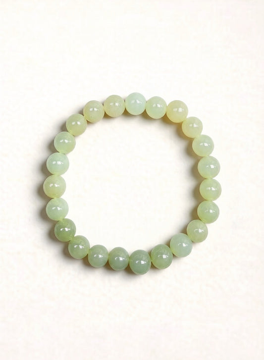 Gradient Hetian Jade Bracelet – Natural Stone (7mm)