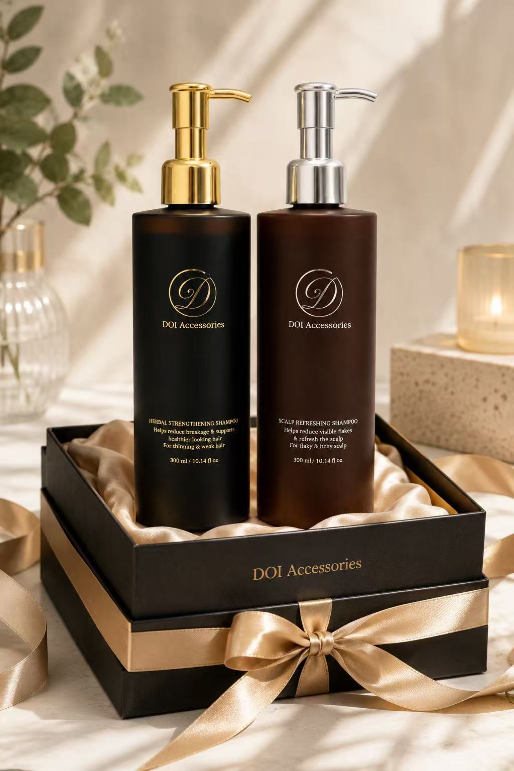 DOI Herbal Scalp Care Set — 2-Step Routine for Oily Scalp & Thinning Hair